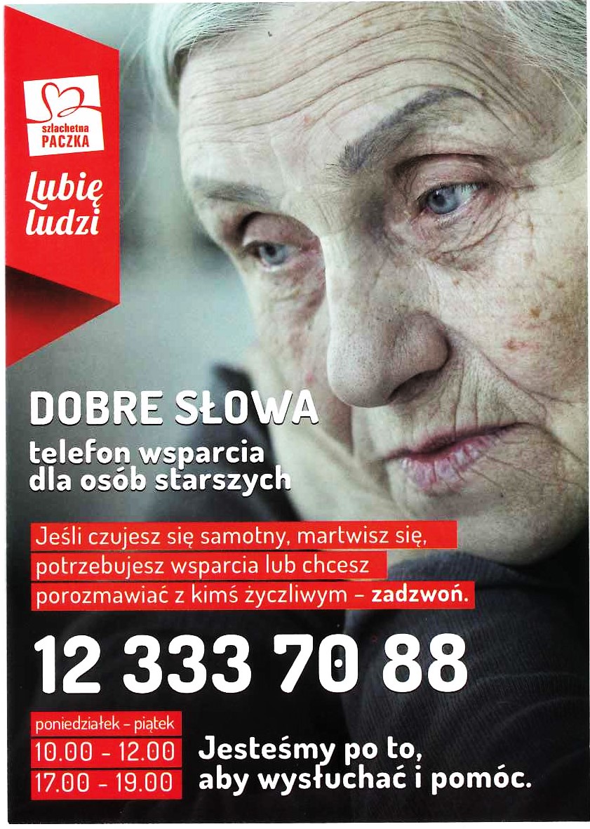 Plakat informacyjny z numerem telefonu