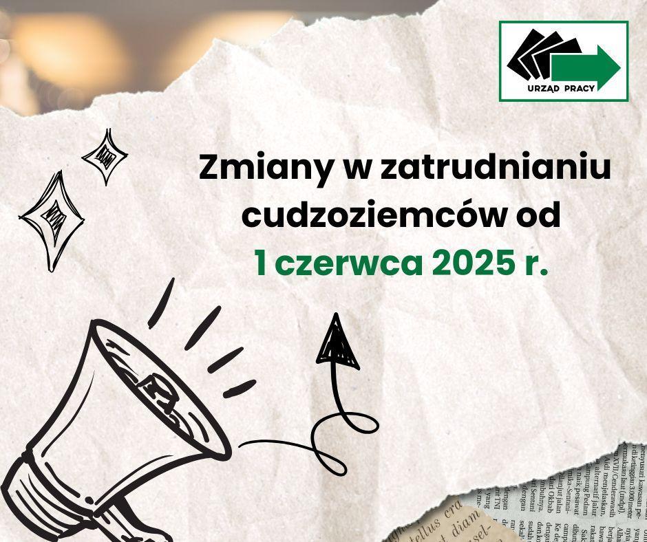 megafon z napisem zmiany od 1 czerwca
